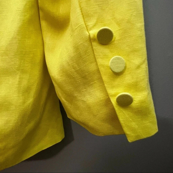 COPY - BARDOT / Revolve Summer Linen Blazer in Sunshine Front Single Button Siz… - Picture 8 of 14